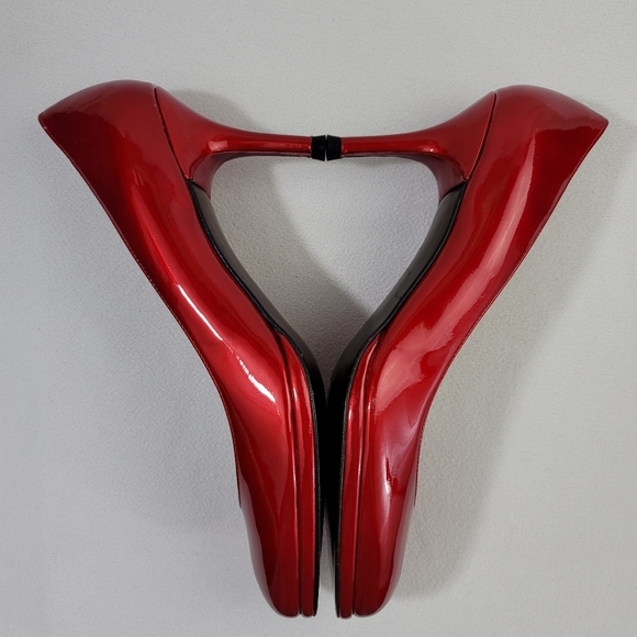 Stuart Weitzman Muse Red Quasar Heels Sz 7 N - Picture 5 of 16